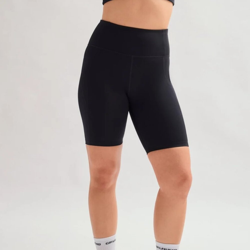 Girlfriend Collective Compressive High Rise Bike Short 8.5" Inseam Black XS NWT‎